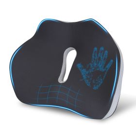 Memory Foam Seat Cushion Sciatica Pain Relief Cushion Pillow Seat Cushion with Machine Washable Cover for Home Office Car Wheelchair Airplane