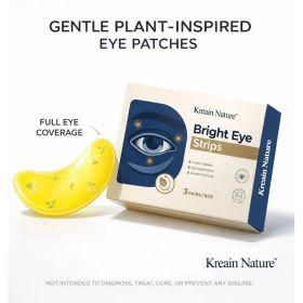 Kreain Nature Brightening Vegan Eye Strips With Lutein - 3 Pairs, Moisturizing For Tired, Puffy, Dry Eyes & Dark Circles, TikTok-Loved, Gift-Worthy Sp