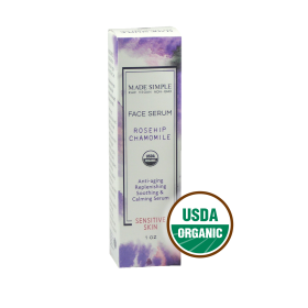 FACE SERUM for Sensitive Skin - Organic Vegan Rosehip Chamomile