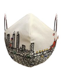 SAN DIEGO EMBROIDERED SKYLINE FACE MASK