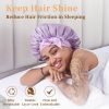 Silk Bonnet for Sleeping Women, Satin Hair Bonnet for Sleeping for Wavy Curly Natural Hair Women Men - Red