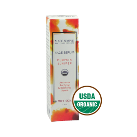 FACE SERUM for Oily Skin - Organic Vegan Pumpkin Juniper (Lid: Pump)