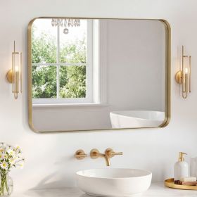 Wall Mirror With Rectangular Metal Frame (Option: Silver3248)